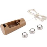 1.4m Silver Color Copper Wire Starry String Light Rope  15 LEDs SMD 0603 IP65 Waterproof LR44 Button Batteries(Warm White)