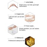 1.4m Silver Color Copper Wire Starry String Light Rope  15 LEDs SMD 0603 IP65 Waterproof LR44 Button Batteries(Warm White)