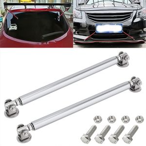 2 PCS Car Modification Adhesive Surrounded Rod Lever Front and Rear Bars Fixed Front Lip Back Shovel  Length: 15cm (Silver)