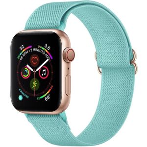 Polyester Nylon horlogeband voor Apple Watch Series 7 41mm / 6 & SE & 5 & 4 40mm / 3 & 2 & 1 38mm (Emerald Green)