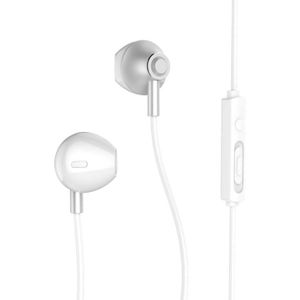 REMAX RM-711 Music Wired Earphone with MIC & Support Hands-free(Silver)