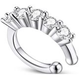 S925 Sterling Zilver Zilver Glanzende Oorclip Dames Oorbellen