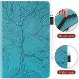 Voor iPad 2022 Life Tree Series Horizontale Flip Leather Case met Houder (Lake Blue)