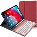 RK11A Backlight TPU Multi Color Light Bluetooth Keyboard Horizontal Flip Leather Case for iPad Pro 11 2020 / 2018 with Holder & Pen Slot(Red)