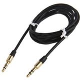 3.5mm Gold Plating Jack Earphone Cable for iPhone/ iPad/ iPod/ MP3  Length: 1m(Black)