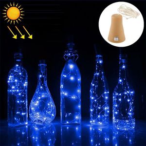 1m 10 LEDs SMD 0603 Solar Powered Copper Wire String Light  Fairy Lamp Decorative Light(Blue Light)