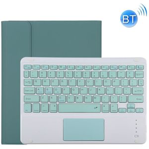 TG11BC Detachable Bluetooth Green Keyboard Microfiber Leather Protective Case for iPad Pro 11 inch (2020)  with Touchpad & Pen Slot & Holder (Dark Green)