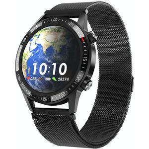 Q88 1.28 inch Touch Screen Dual-mode Bluetooth Smart Watch  Support Sleep Monitor / Heart Rate Monitor / Blood Pressure Monitoring(Black Milanese Strap)