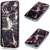 For Galaxy S7 edge Plating Marble Pattern Soft TPU Protective Case(Black Gold)