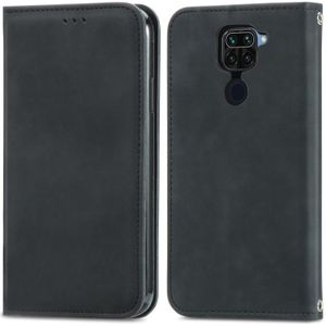 For Xiaomi Redmi 10 X 4G / Redmi Note 9 4G Retro Skin Feel Business Magnetic Horizontal Flip Leather Case With Holder & Card Slots & Wallet & Photo Frame(Black)