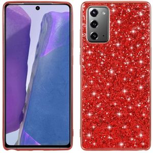 For Samsung Galaxy Note 20 Glitter Powder Shockproof TPU Protective Case(Red)