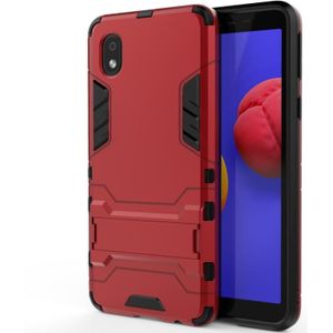 For Samsung Galaxy A01 Core PC + TPU Two-in-one Invisible Bracket Shockproof Protective Case(Red)