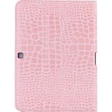 Crocodile Texture Leather Case with Holder for Galaxy Tab 4 10.1 / SM-T530(Pink)