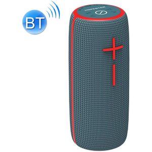 HOPESTAR P21 TWS Portable Outdoor Waterproof Woven Textured Bluetooth Speaker  Support Hands-free Call & U Disk & TF Card & 3.5mm AUX & FM (Blue)