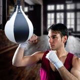 Boxing Speed Ball Fitness Vent Ball Adult Hanging Free Punching Bag(Pear Shape Black & White)