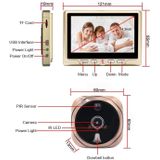 4.3 inch LCD Door Camera Recordable Digital Peephole Video Recording Motion Detect Door Eye Doorbell Video(Silver)