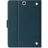 For Samsung Galaxy Tab A 9.7 T550/T555C Solid Color Horizontal Flip Leather Case with Card Slots & Holder & Sleep / Wake-up Function(Dark Green)