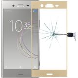 For Sony Xperia XZ1 0.26mm 9H Surface Hardness 3D Full Screen Tempered Glass Screen Protector(Gold)