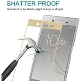 For Sony Xperia XZ1 0.26mm 9H Surface Hardness 3D Full Screen Tempered Glass Screen Protector(Gold)