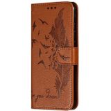 Feather Pattern Litchi Texture Horizontal Flip Leather Case with Wallet & Holder & Card Slots For Huawei Honor 10i / P Smart+ 2019 / Honor 20i / Honor 10 Lite(Brown)