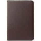 360 Degree Rotatable Litchi Texture Leather Case with 2-angle Viewing Holder for Galaxy Tab 4 10.1 / SM-T530 / T531(Brown)