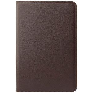 360 Degree Rotatable Litchi Texture Leather Case with 2-angle Viewing Holder for Galaxy Tab 4 10.1 / SM-T530 / T531(Brown)