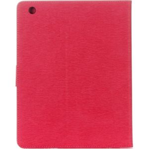 For iPad 4 Pressed Flowers Butterfly Pattern Horizontal Flip PU Leather Case with Magnetic Buckle & Holder & Card Slots & Wallet(Magenta)