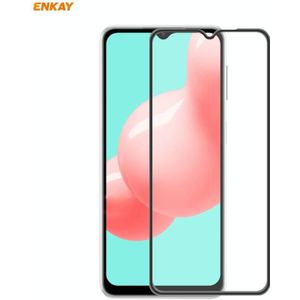 For Samsung Galaxy A32 5G / M12 / A12 ENKAY Hat-Prince Anti-drop Full Glue Tempered Glass Full Screen Film Anti-fall Protector