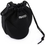 Neoprene SLR Camera Lens Carrying Bag Pouch Bag with Carabiner  Size: 10x14cm(Black)