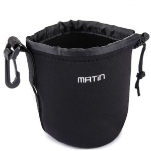 Neoprene SLR Camera Lens Carrying Bag Pouch Bag with Carabiner  Size: 10x14cm(Black)