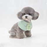 Pet Shawl Scarf Saliva Towel Dog Clothes Accessories  Size:S(Green)