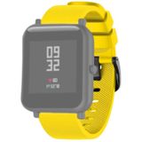 20mm For Huami Amazfit GTS / Samsung Galaxy Watch Active 2 / Gear Sport Silicone Strap(Yellow)