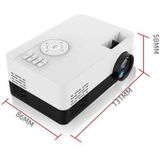 S261/J16 Home Mini HD 1080P Portable LED Projector  Support TF Card / AV / U Disk  Plug Specification:AU Plug(Yellow White)