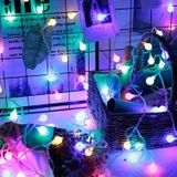 LED Waterproof Ball Light String Festival Indoor and Outdoor Decoration  Color:Colorful 30 LEDs -EU Plug