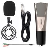 Yanmai Q6 Professional Game Condenser Sound Recording Microphone  Compatible with PC and Mac for  Live Broadcast Show  KTV  etc.(Black)