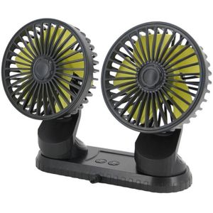 F404 Car Center Console USB Dual-head Electric Cooling Fan with Aromatherapy