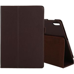 For Lenovo Tab 4 10 Plus (TB-X704) / Tab 4 10 (TB-X304) Litchi Texture Solid Color Horizontal Flip Leather Case with Holder & Pen Slot(Brown)