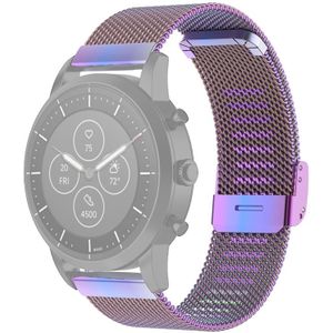 22mm Metal Mesh Wrist Strap Watch Band for Fossil Hybrid Smartwatch HR  Male Gen 4 Explorist HR  Male Sport (Colour)