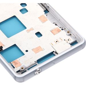 Front Housing LCD Frame Bezel Plate for Sony Xperia Z3 Compact / D5803 / D5833(White)