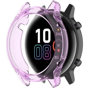 For Huawei Honor Magic watch2 42mm TPU Wrapped Empty Half Case Watch Case(Transparent Purple)