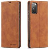 For Samsung Galaxy S20 FE Forwenw Dream Series Magnetic Oil Edge Horizontal Flip Leather Case with Holder & Card Slot & Photo Frame & Wallet(Brown)