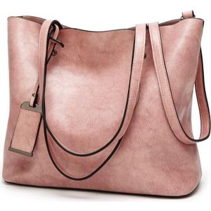 Fashion PU Leather Ladies HandBags Women Messenger Bags Crossbody Shoulder Bag(Pink)