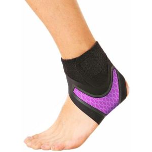 Neoprene Sports Ankle Support Ankle Compression Fixed Support Protective Strap  Specification: Left Foot (Purple)