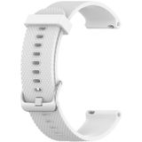 18mm Texture Silicone Wrist Strap Watch Band for Fossil Female Sport / Charter HR / Gen 4 Q Venture HR (White)