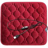 Car USB Seat Heater Cushion Warmer Cover Winter Heated Warm Mat  Style: Heart Shape (Red)