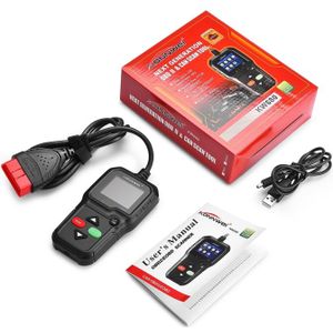 KW680 Mini OBDII Car Auto Diagnostic Scan Tools  Auto Scan Adapter Scan Tool (Can Detect Battery and Voltage  Only Detect 12V Gasoline Car) (Black)