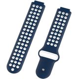 Double Colour Silicone Sport Wrist Strap for Garmin Forerunner 220 / Approach S5 / S20 (White Blue)