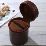 Medium Lens Case Zippered PU Leather Pouch Box for DSLR Camera Lens  Size: 13*9*9cm(Coffee)