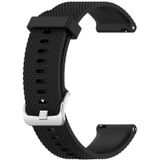 18mm Texture Silicone Wrist Strap Watch Band for Fossil Female Sport / Charter HR / Gen 4 Q Venture HR (Black)