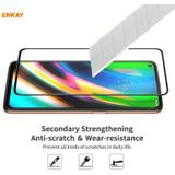 For Motorola Moto G9 Plus 5 PCS ENKAY Hat-Prince Anti-drop Full Glue Tempered Glass Full Screen Film Anti-fall Protector